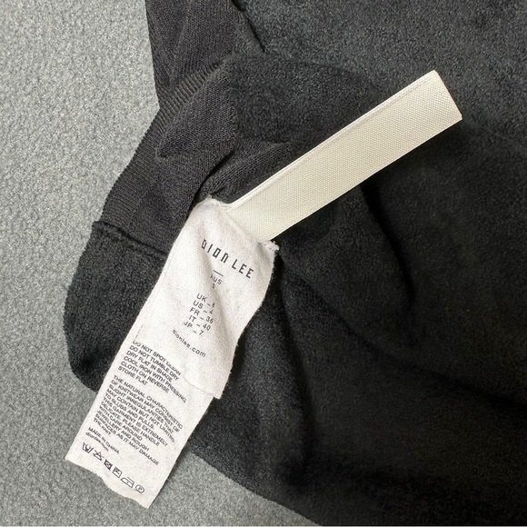 New Dion Lee Chenille Intarsia Knit Black Mini Dress Size 4 - Picture 12 of 14